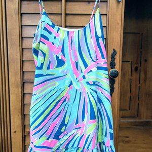 Lilly Pulitzer Zanna silk tank dress Indigo sea dreamin’ XS